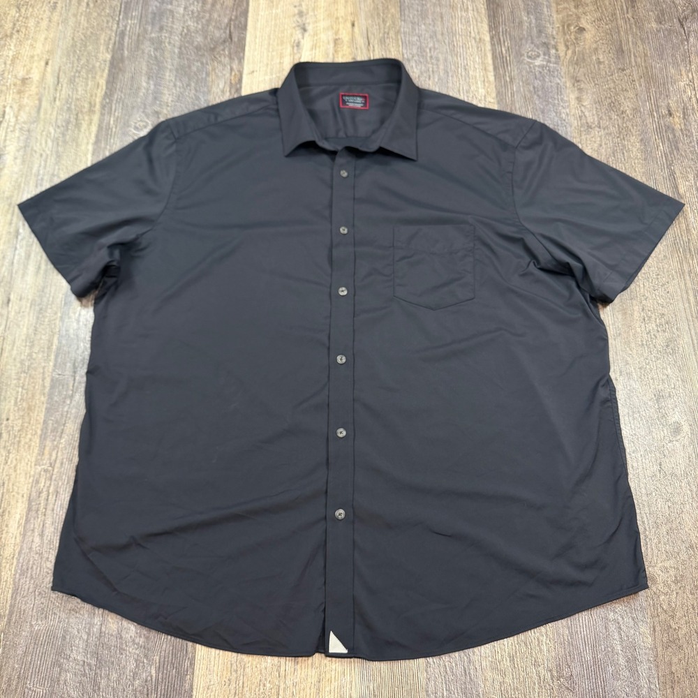 UNTUCKit Gironde Shirt Men XXXL Black Short Sleeve Button Up Performance Stretch